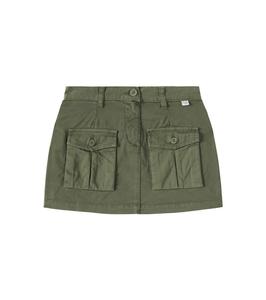 Юбка из хлопкового габардина Il Gufo, Fir Green