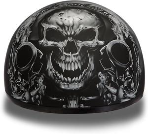 Мотоциклетный шлем Daytona Helmets с полушлемом - одобрен DOT [графика]…, Dull Black, Guns