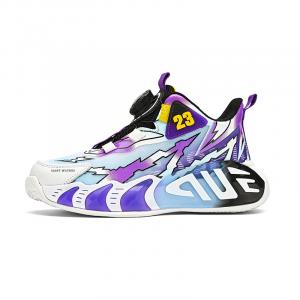 Детские баскетбольные кроссовки с противоскользящей подошвой и защитой от ударов. Для детей от 3 до 7 лет. SAINT WATERS, фиолетовый