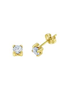 Круглые серьги из золота 585 пробы Lucardi