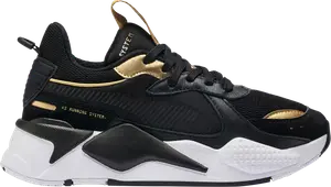 Кроссовки Puma RS-X Jr Trophy - Gold, черный