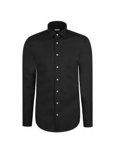Рубашка делового кроя Slim Fit SEIDENSTICKER Schwarze Rose, черный
