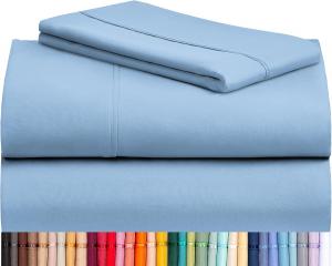 Комплект постельного белья LuxClub, 3 предмета, 168х260/100х203/51х76 см, небесный