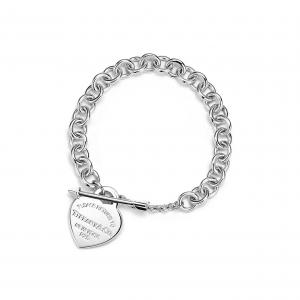Браслет Tiffany & Co. Return to Tiffany Lovestruck Heart Tag Medium, серебро