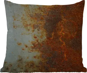 Подушка для улицы - Ржавый - Коричневый - Черный - 45x45 см - Устойчивая к погодным условиям - Подушка для отдыха - Фотоподушка - Декоративная подушка MuchoWow