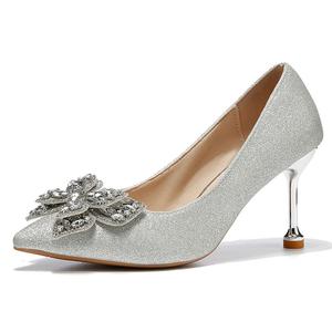 Medd Тонкие туфли на высоком каблуке для женщин Silver