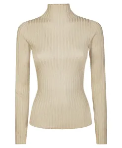 Блестящий вязаный свитер Liu Jo, желтый