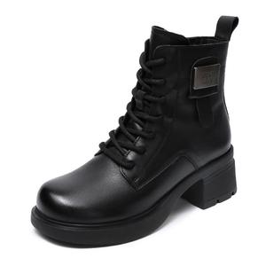 Короткие ботинки Martin 5,5 см женские Devanro, Black