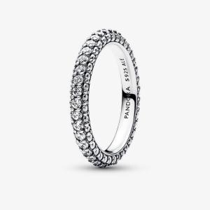 Кольцо Pandora Timeless Pave Single-Row, серебро