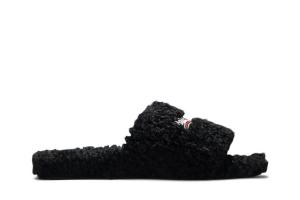 Кроссовки Balenciaga Furry Slides 'Black', черный