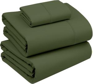 Комплект постельного белья Ruvanti, 3 предмета, 168х244/100х191/51х76 см, зеленый