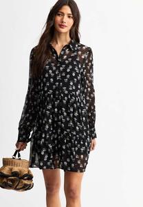 Платье New Look DAISY PRINT CHIFFON MINI, Black Pattern/Black