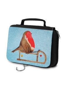 Mr. & Mrs. Panda Косметичка Robin в виде саней, без надписи, ледяного синего цвета