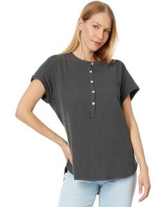 Топ Faherty Dream Cotton Gauze Desmond, черный