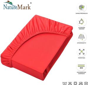 NatureMark - простыни из микрофибры разных размеров и цветов, брендовые товары (180х200-200х200 см, красные)
