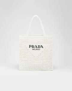 Сумка-тоут крючком Prada, белый