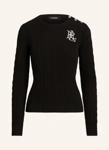 Свитер из блестящей пряжи Lauren Ralph Lauren, черный