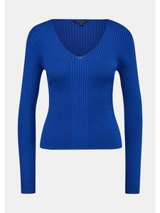 Вязаный свитер цвета 5603_королевский синий comma