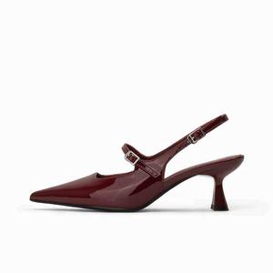 Женские туфли на тонком каблуке и высоком каблуке SHOEMAKER QUEEN, Burgundy