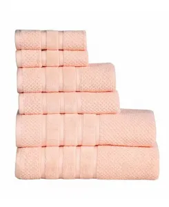 Банные Набор полотенец Feather & Stitch Ny вафельные 6 шт, персиковый