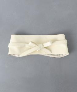 Кожаный пояс-кушак United Arrows, цвет Off White