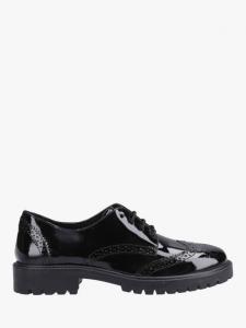 Детские школьные туфли Athena Senior из лаковой кожи Hush Puppies, Black