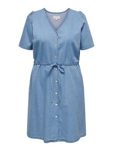 Платье-рубашка ONLY Carmakoma, синий деним