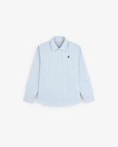 Детская хлопковая рубашка в полоску Scalpers, синий