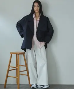 Тренч средней длины Doux Archives, цвет Navy