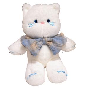 Плюшевая кукла Cute Bowknot Cake с дизайном Cool Cat высотой 30см/42см/60см MLING, белый