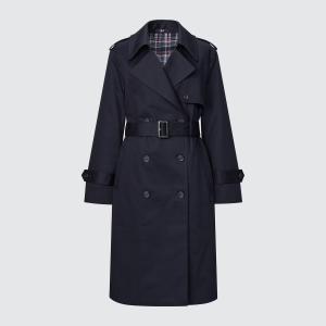 Женский тренч UNIQLO, 69 темно-синий