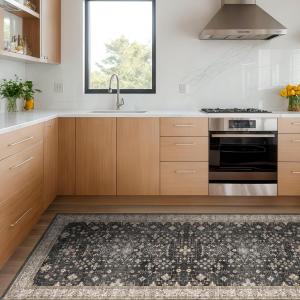 Ковёр Hazo Haus для кухни, 92х183 см, пепельный/мультицвет