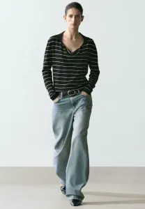 Полосатый свитер Massimo Dutti, Mottled Dark Blue