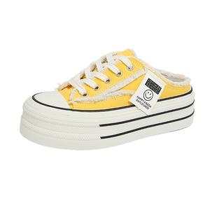 Нескользящие, устойчивые к запахам, бесшумные женские сандалии с закрытым носком Puppytown, Yellow