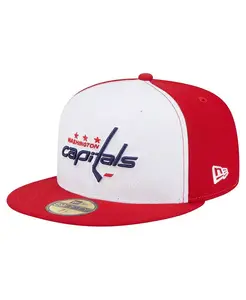 Мужская бело-красная шапка Washington Capitals Repeat Two-Tone 59FIFTY Fitted New Era