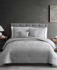Комплект постельного белья Henly с вышивкой, 5 предметов Macy's, серый