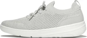 Женские кроссовки FitFlop, супер-Q вязанные слипоны на шнуровке, серый/серебристый