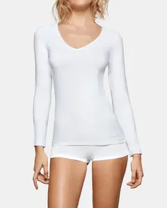 Терморегулирующая женская футболка с длинным рукавом и V-образным вырезом Impetus, белый
