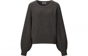 Осень-зима 23 U Series свитер женский темно-коричневый Uniqlo