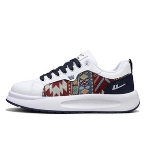 WARRIOR Легкие мужские скейтерские кеды низкие бело-голубые, цвет White Blue