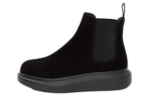 Ботинки-челси гибридные женские из черной замши Alexander Mcqueen