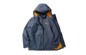 JACK WOLFSKIN Мужская ветровка для походов на открытом воздухе водонепроницаемая водоотталкивающая, Midnight Dark Blue/C0412