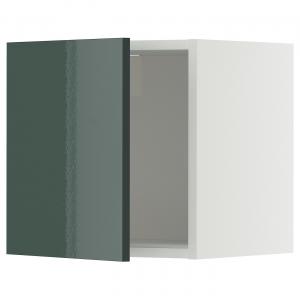 Настенный шкаф, белый/темно-серо-зеленый глянцевый материал Kallarp, 40x40 см. IKEA Metod