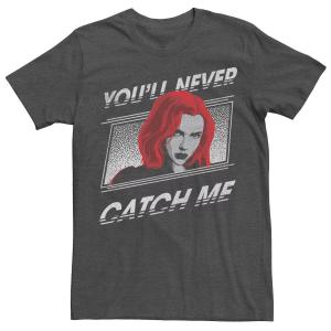 Мужская футболка Black Widow Never Catch Me Marvel