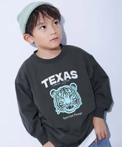 Футболка с длинным рукавом и крупным силуэтом дьявольской лабрадорши, Детская одежда. Размер 26SS Devirock, цвет 001-Texas-Sumikuro