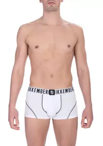 Белый хлопок Мужское нижнее белье Trunk Twin Pack Bikkembergs