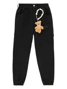 Спортивные брюки с брелоком в виде мишки Disclaimer, черный