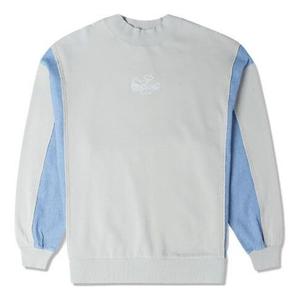 Свитер denim patchwork crew sweatshirt 'blue' Converse, синий