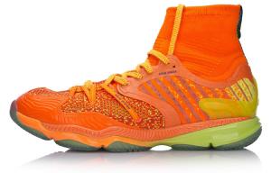 LINING Лининг Рейнджер Хамелеон Амортизирующие Отскок Высокие Бадминтонные Кроссовки Унисекс Неоновый Сияющий Оранжевый