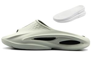 LOXKI Унисекс шлепанцы Swag - светло-лунно-серый/черепаховый черный + Ru Kiln белый, цвет Light Moon Gray/Tortoiseshell Black+Ru Kiln White